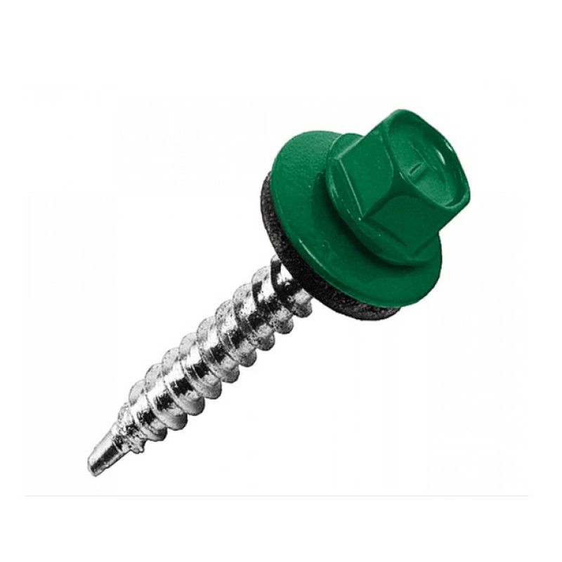 Саморез кровельный КРс 5,5* 25 RAL 6005 ярко-зеленый (3500шт)